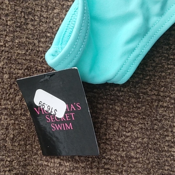 Victoria's secret swimwear mint green twist front bikini bottoms size small - Picture 4 of 4